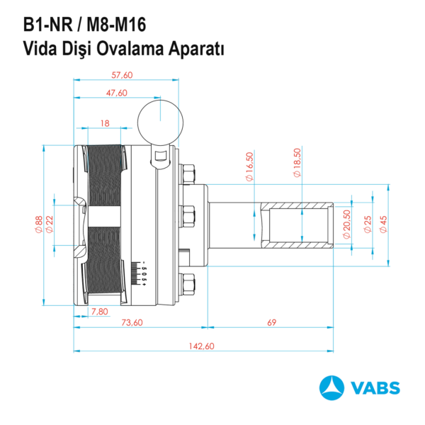 B1-NR / M8-M16 Vida Dişi Ovalama Aparatı - Görsel 3