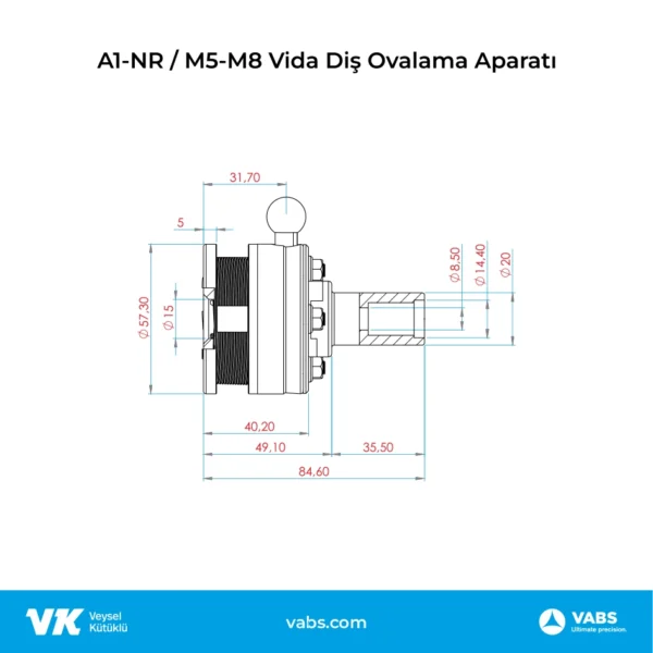 A1-NR / M5-M8 Vida Diş Ovalama Aparatı - Görsel 2