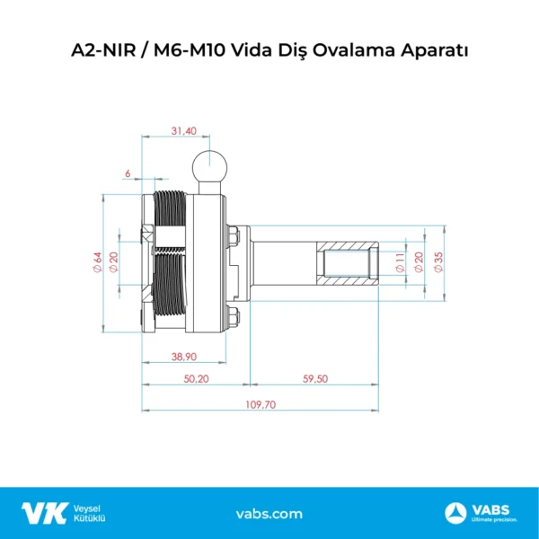 A2-NIR / M6-M10 Vida Diş Ovalama Aparatı - Görsel 2