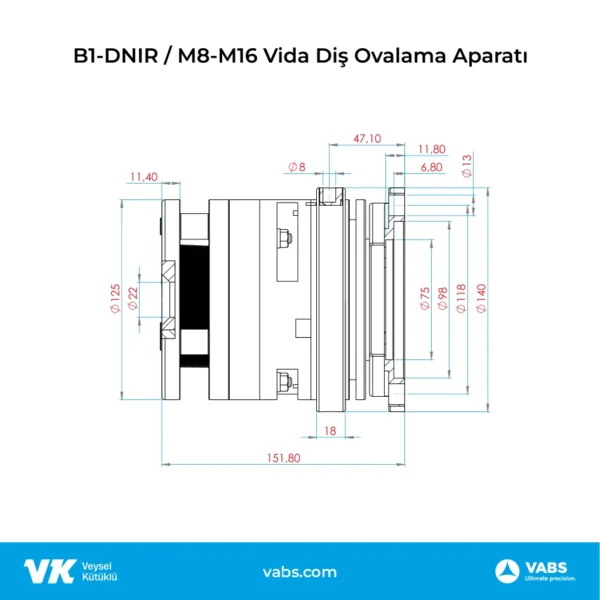 B1-DNIR / M8-M16 Thread Rolling Head - Image 2