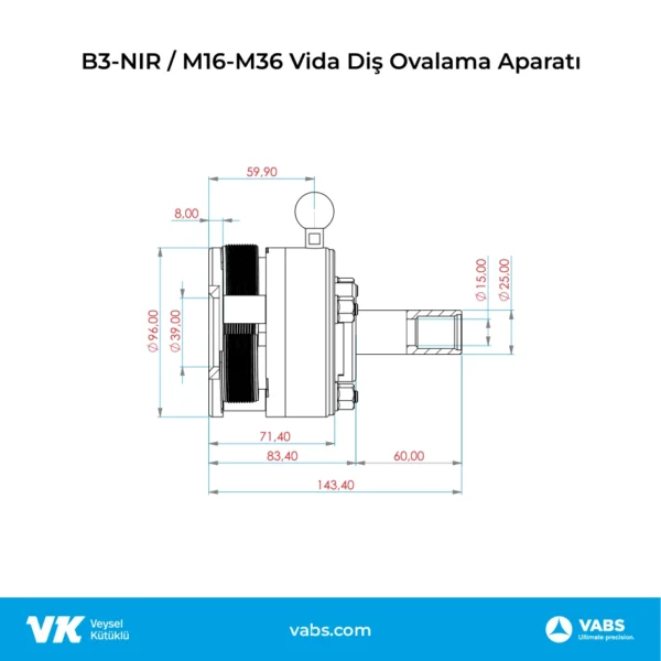 B3-NIR / M16-M36 Thread Rolling Head - Image 2