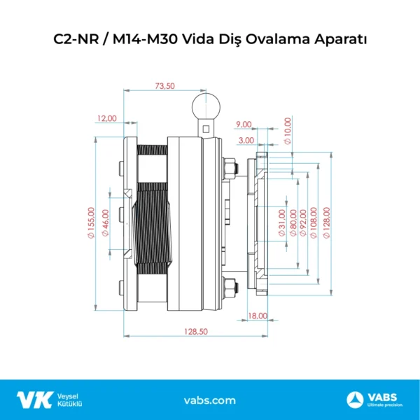 C2-NR / M14-M30 Thread Rolling Head - Image 2